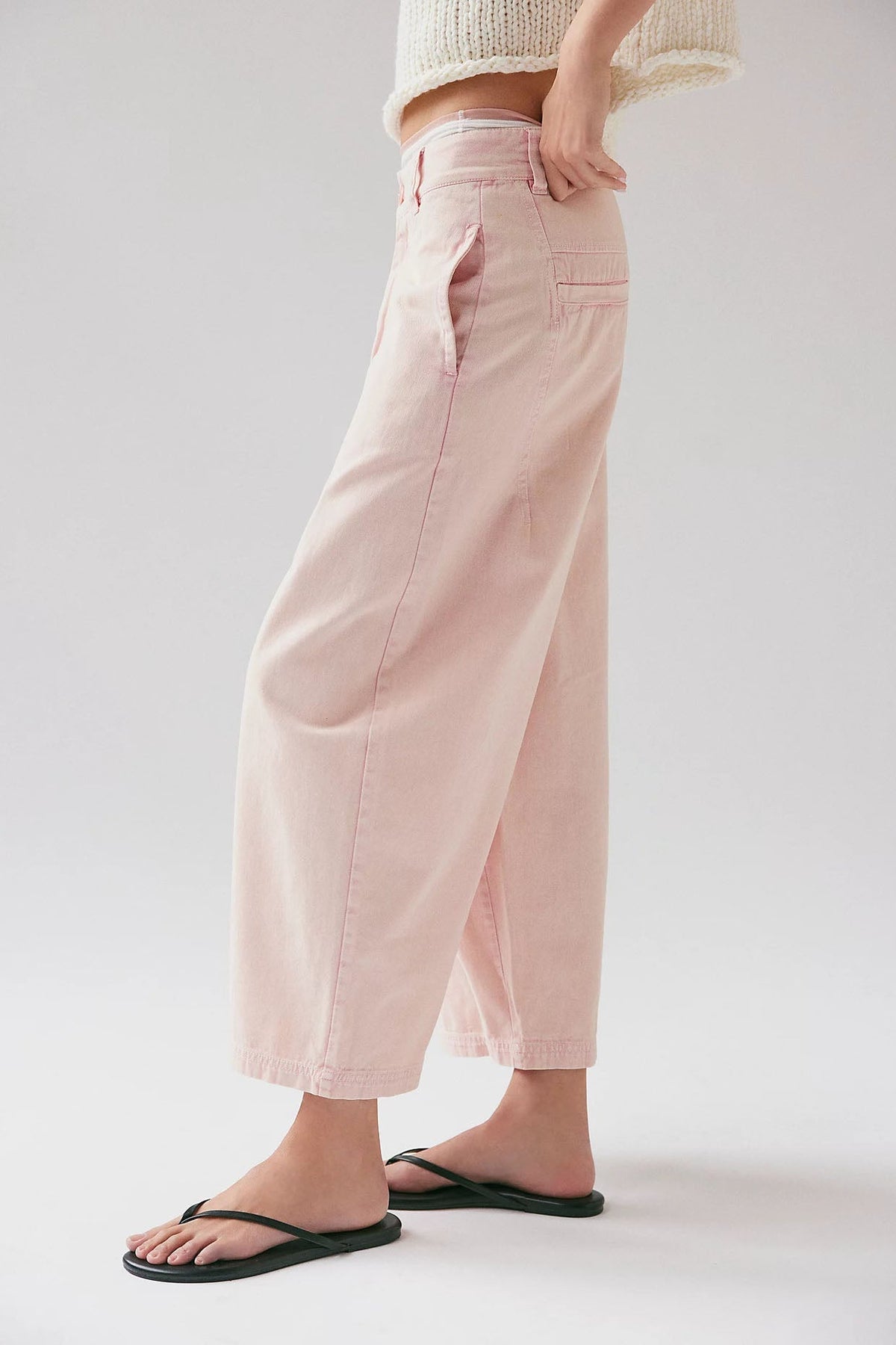 Cropped Wide-Leg Jeans Lavish Daily