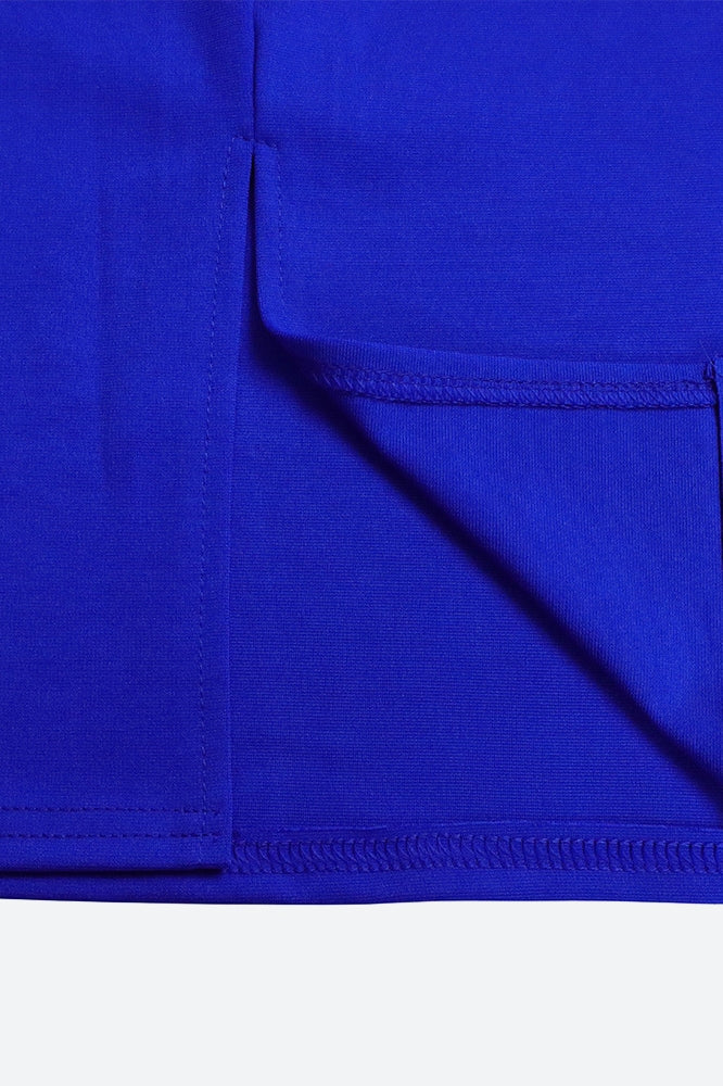 Ruffle Hem Solid Color Bodycon Dress Lavish Daily
