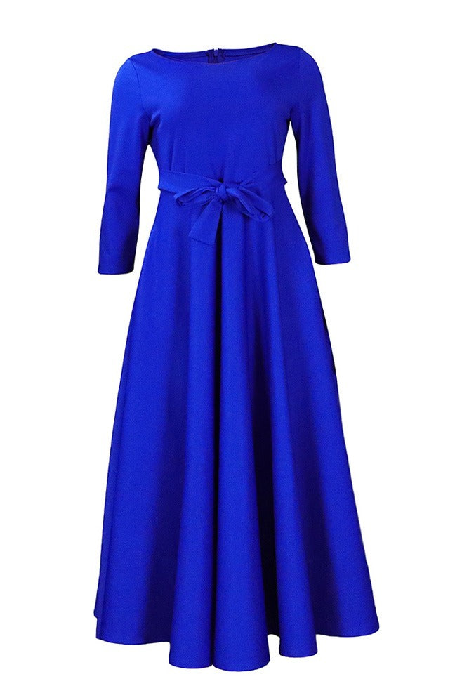 Elegant Tie-Waist A-Line Maxi Dress Lavish Daily