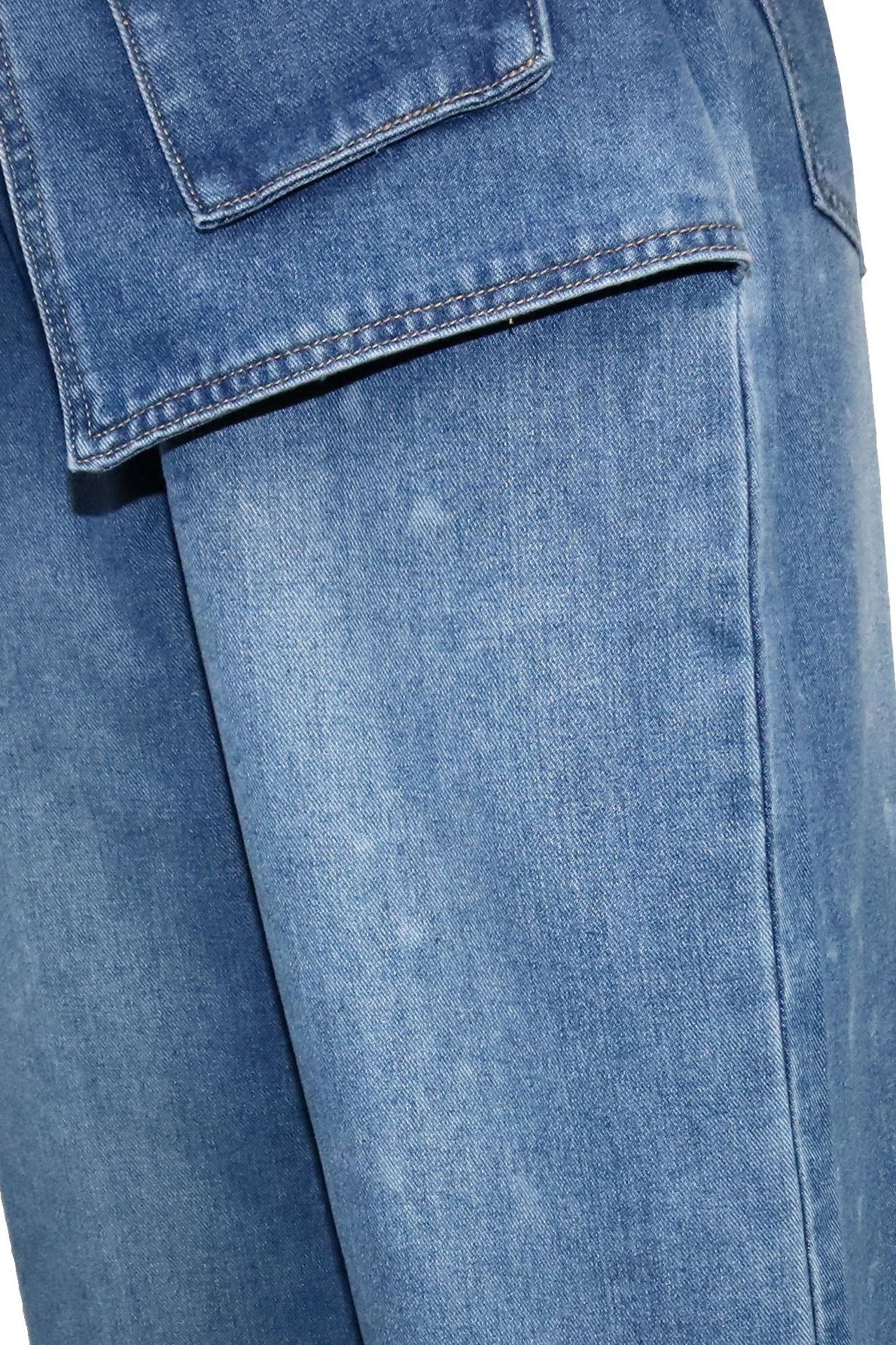 Deconstructed Wide Leg Denim Pants Lavish Daily