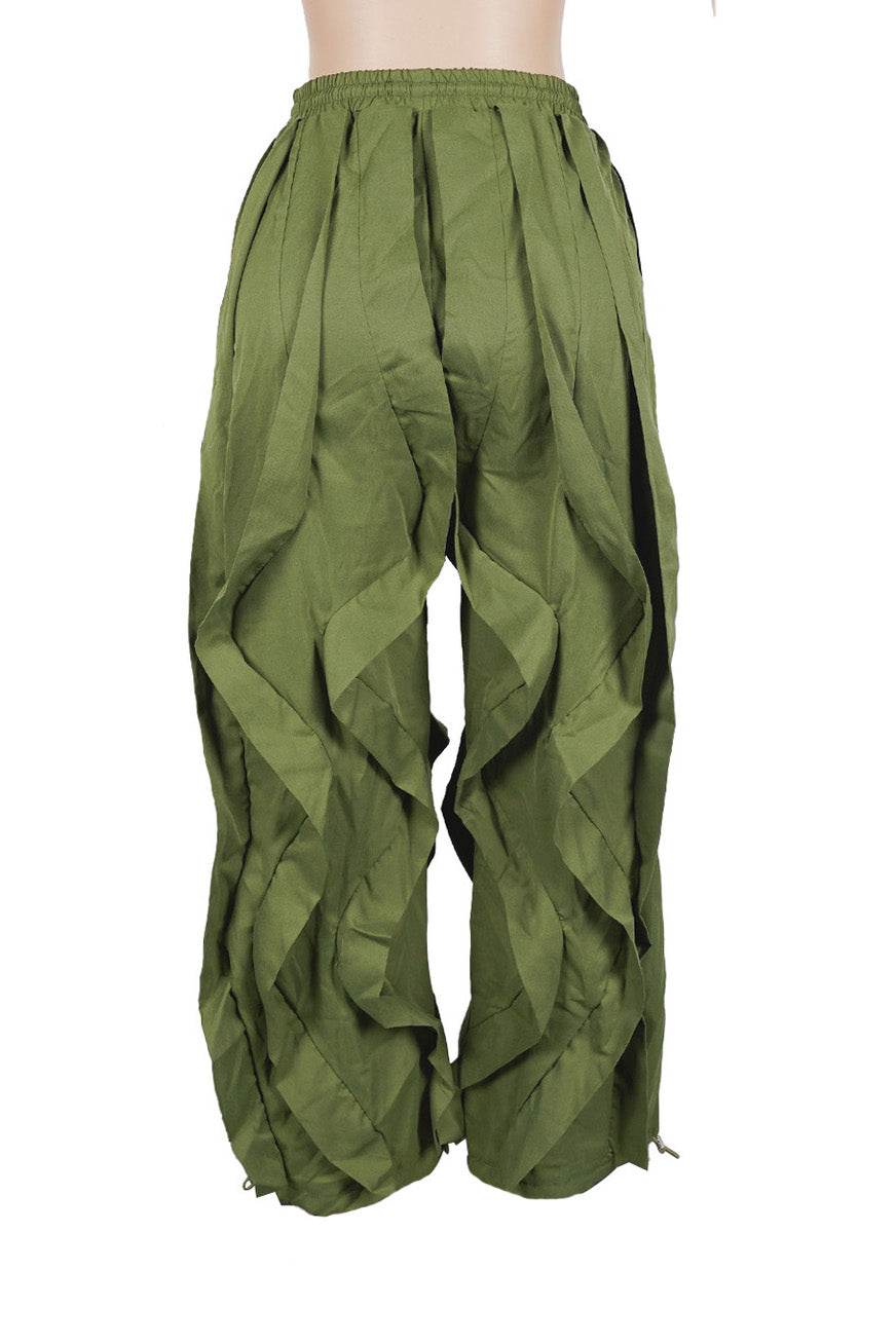 Patchwork Cargo Lantern Jogger Pants Lavish Daily