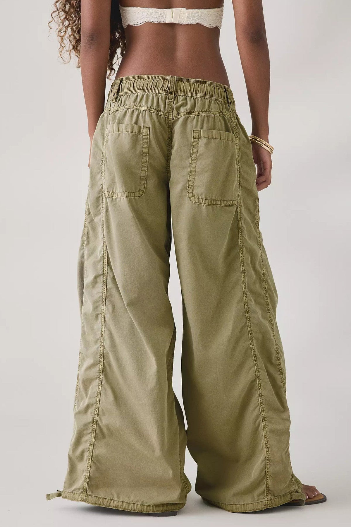 Wide Leg Drawstring Parachute Pant Lavish Daily