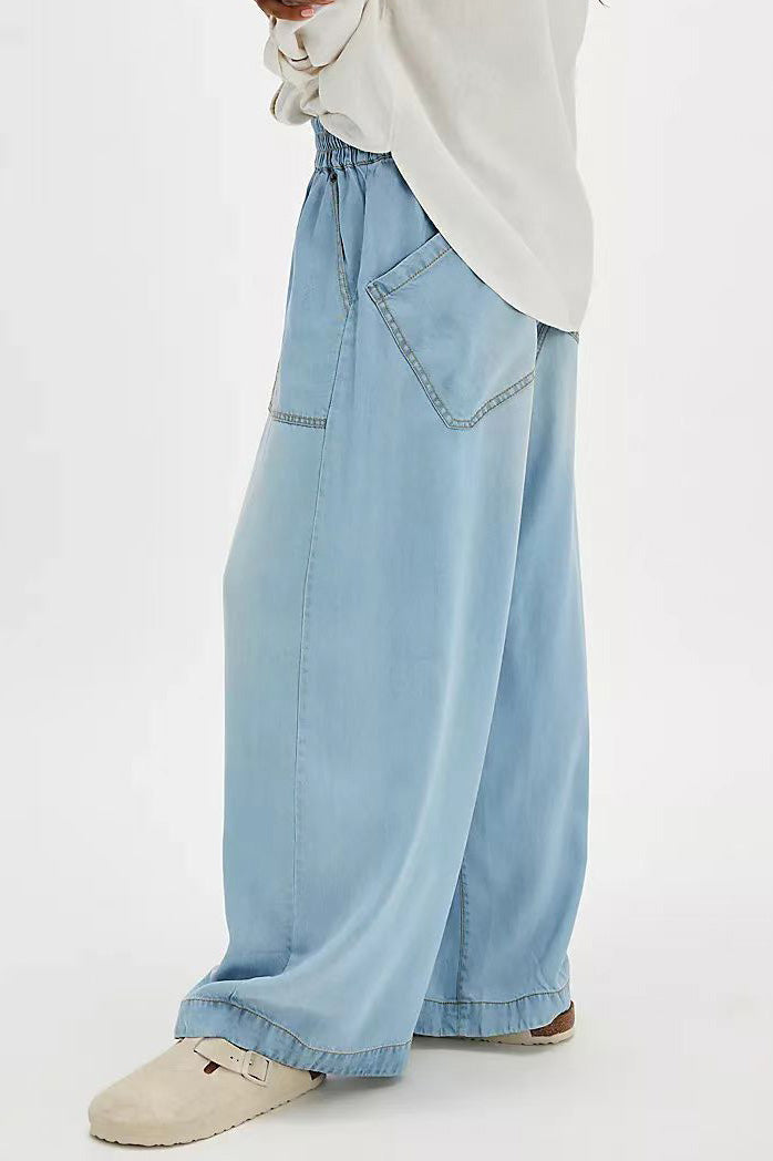 Loose Straight Leg Washed Denim Jeans Pants Lavish Daily