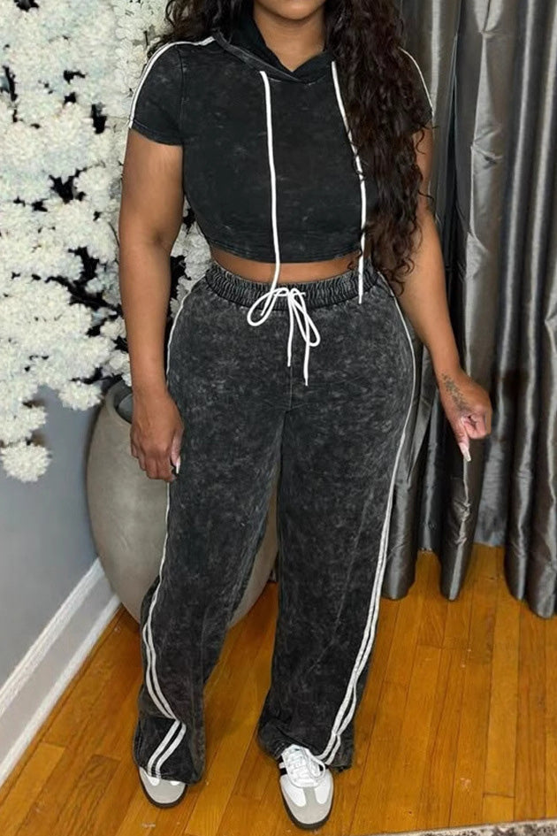 Washed Hoodie and Pants Casual Comfy Set Lavish Daily