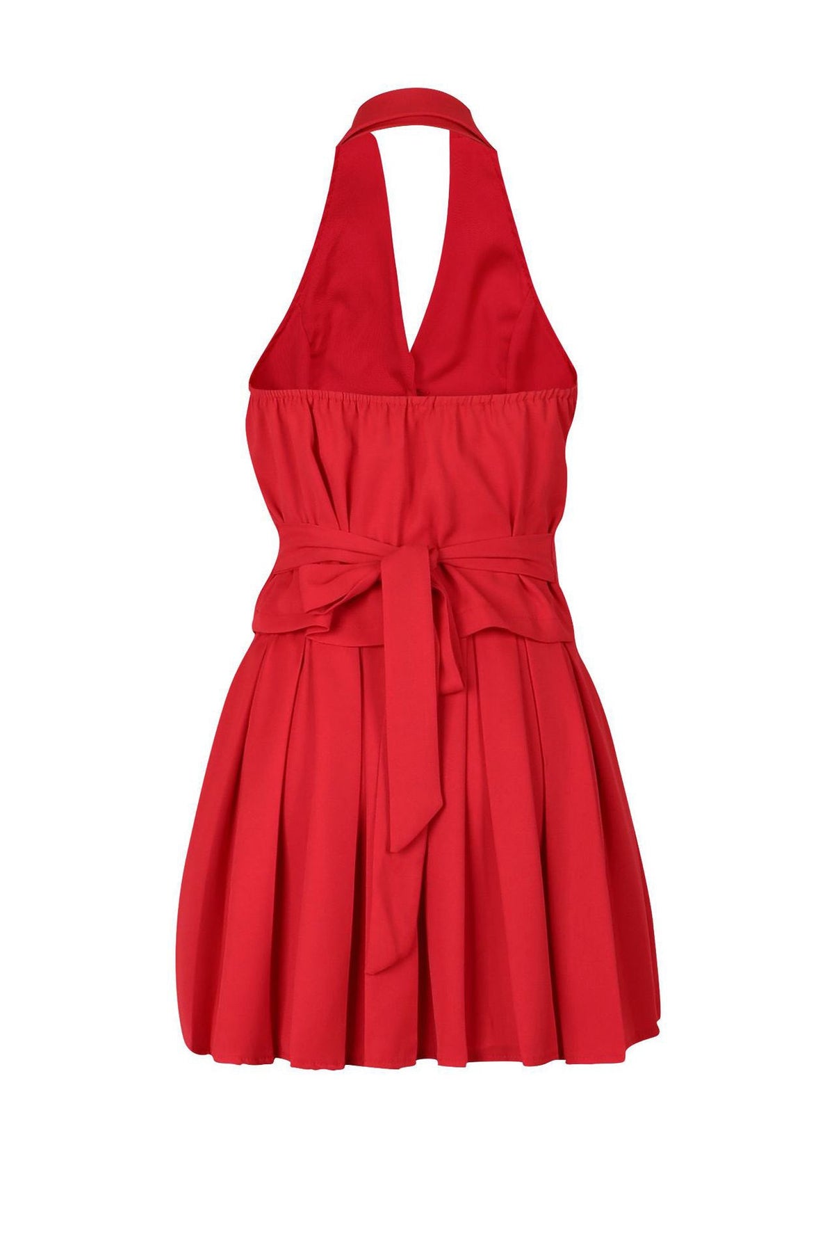 Halter Tuxedo Top & Pleated Skirt Set Lavish Daily