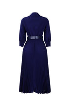 Plus Size Long Sleeve V-Neck Pleated Maxi Dresses Lavish Daily