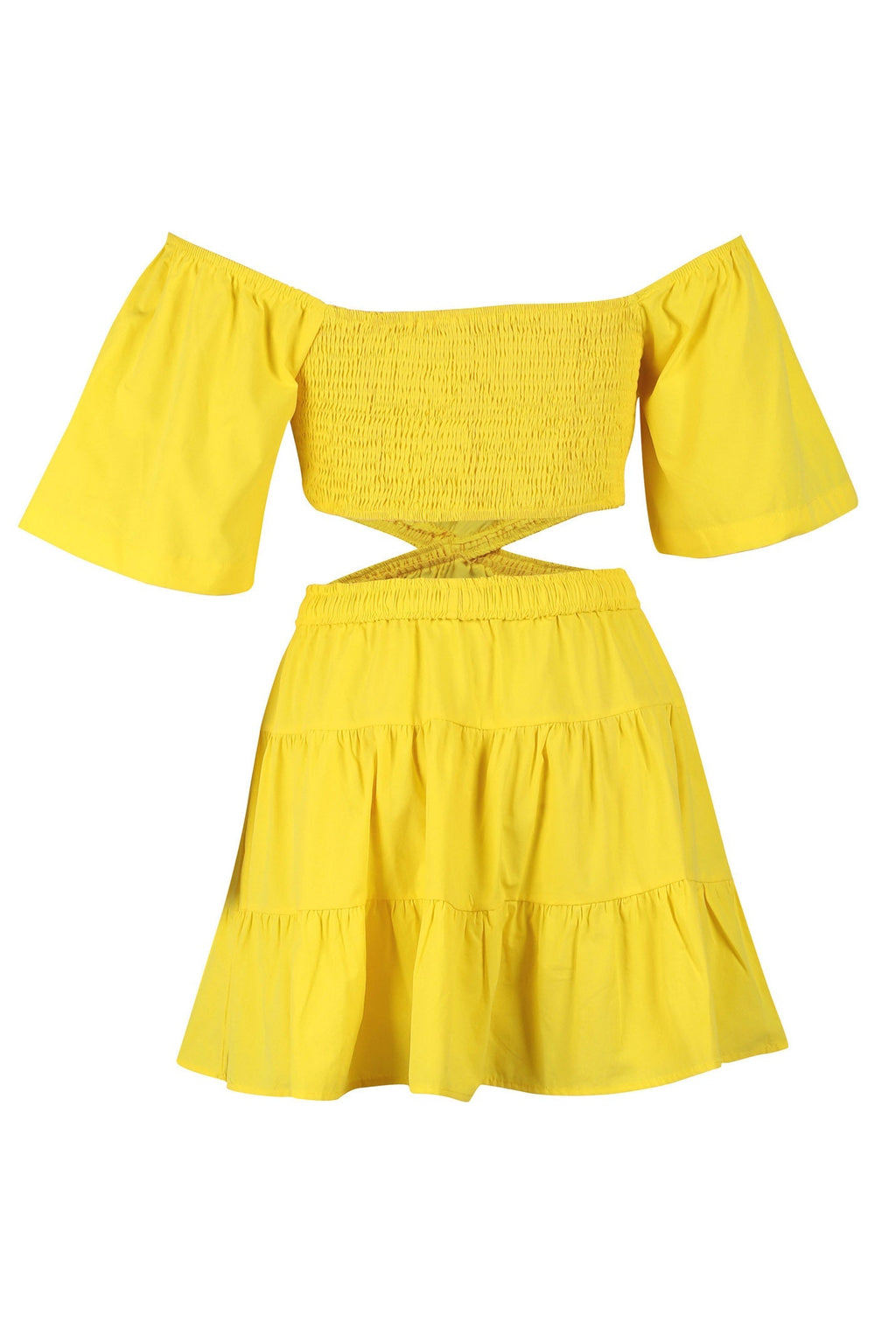 Off-the-Shoulder Cut Out Mini Dress Lavish Daily