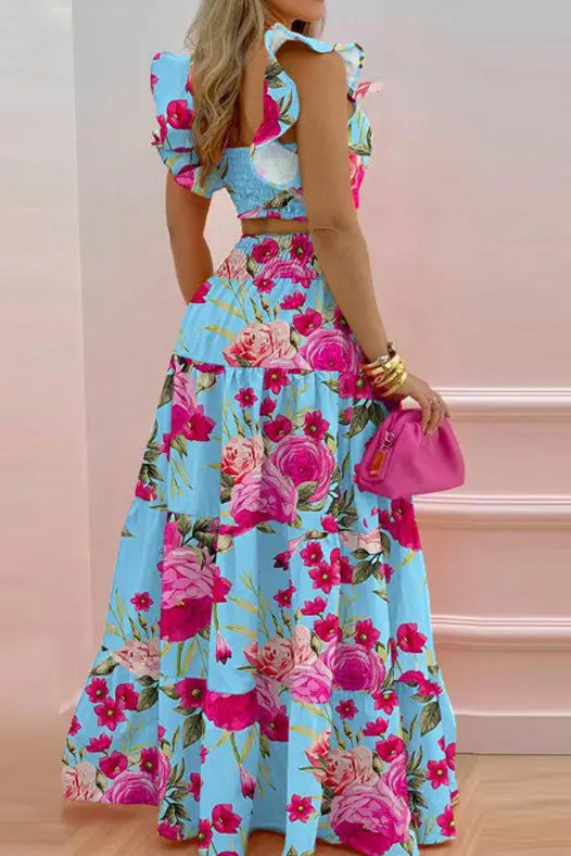 Cami Crop Top with High Waist Skirt Set Lavish Daily