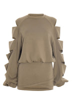 Ripped Loose Top & Fitted Mini Skirt Set Lavish Daily