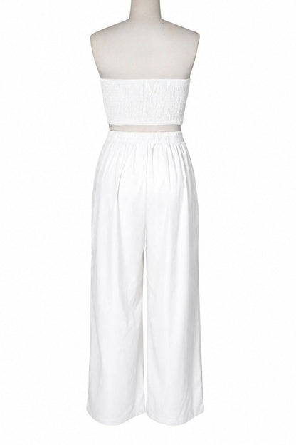 Asymmetrical Bandeau Pant Set Lavish Daily