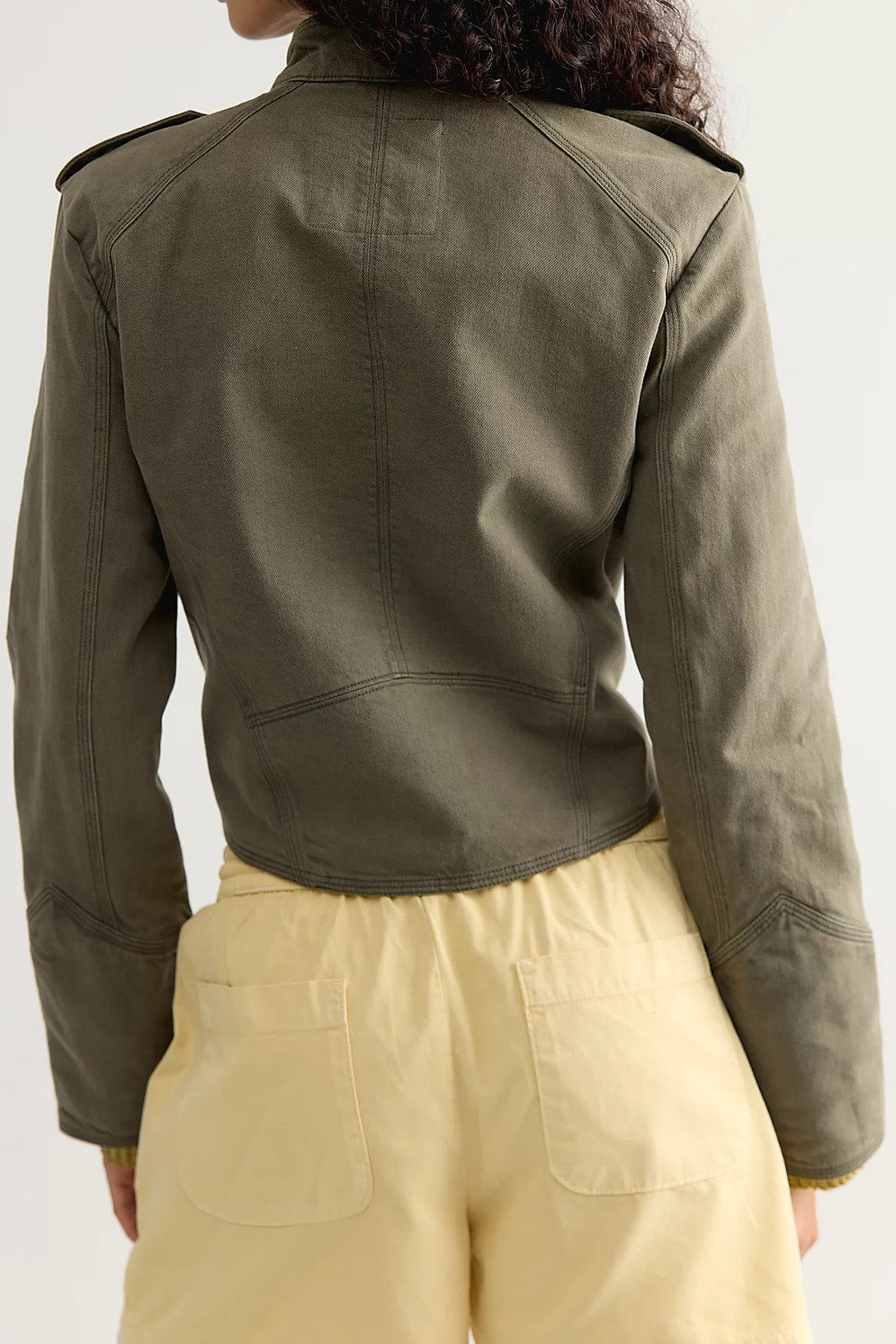 Cropped Vintage Military Band Jacket Lavish Daily