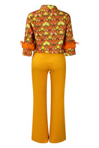 Printed Shirt & Wide Leg Pants Set Lavish Daily