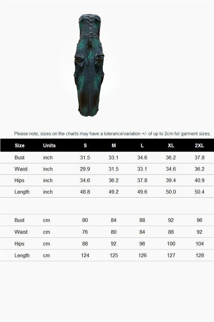 Denim Cargo Dress Lavish Daily