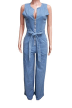 Zipper Up Sleeveless Jumpsuit Lavish Daily