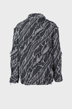 Fringed Denim Jacket Lavish Daily