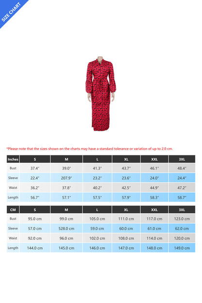 Print Slit V Neck Long Dresses Lavish Daily