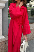 Loose Robe-Style Belted Maxi Dress Lavish Daily
