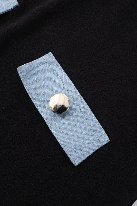 Black Denim Romper Lavish Daily