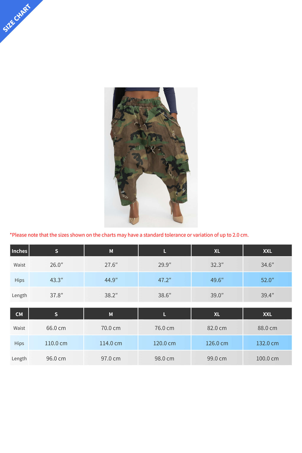 Camo Print Elastic Waist Harem Pants Lavish Daily
