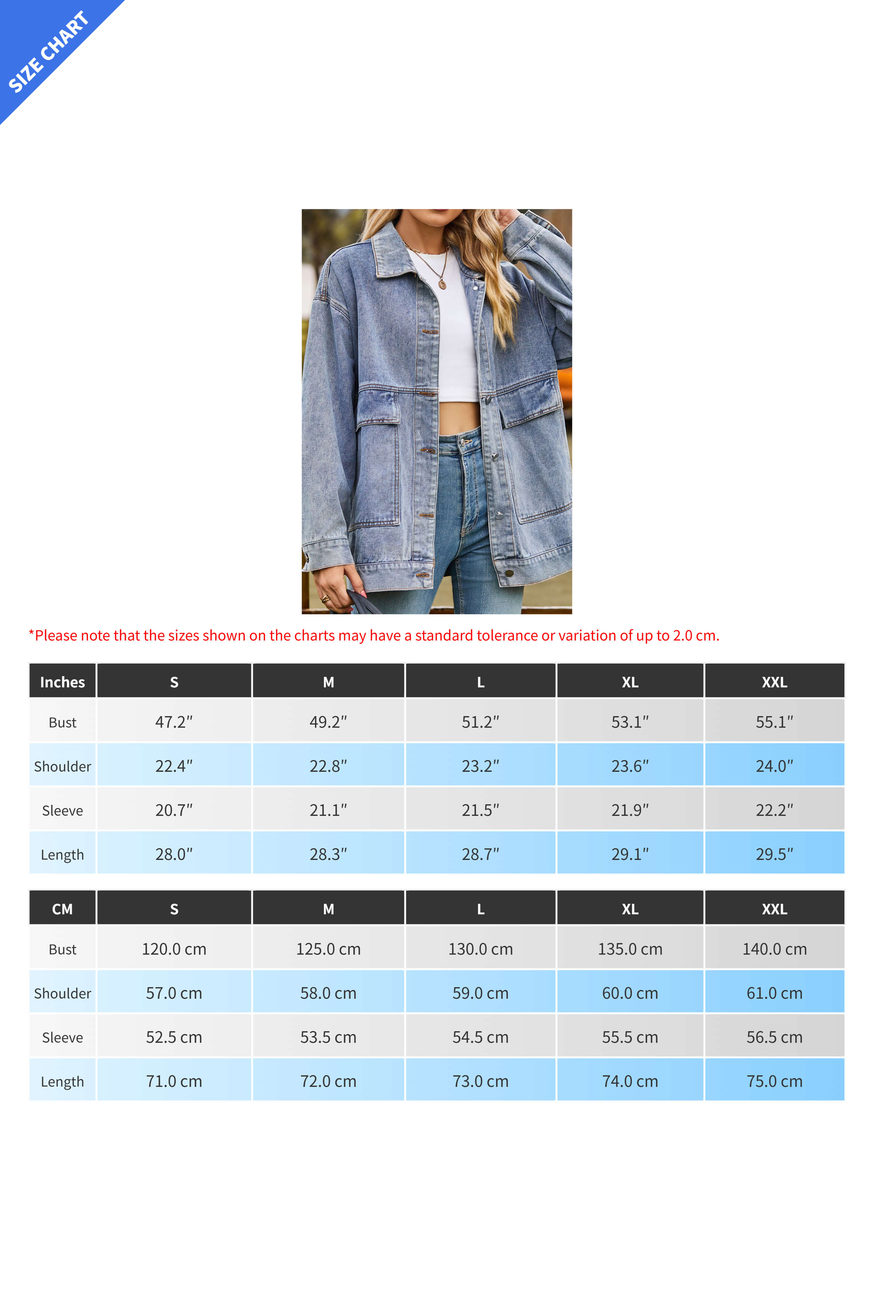 Oversized Drop Shoulder Denim Jacket Lavish Daily