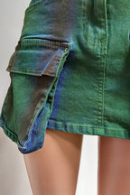 Cargo Denim Skirt Set Lavish Daily