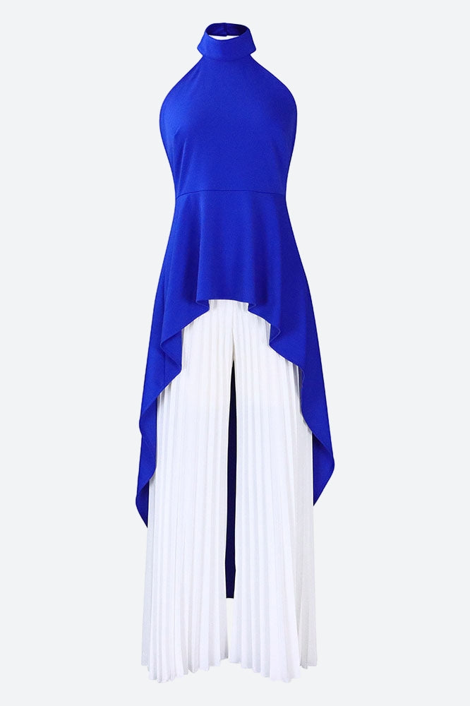 Halter Tunic Top & Pleated Pants Set Lavish Daily