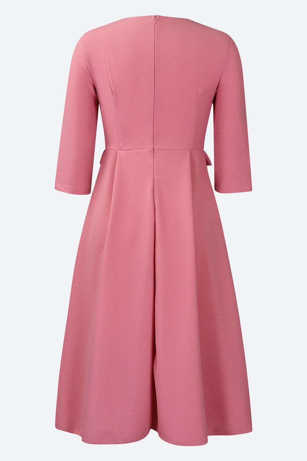 Elegant Solid Pleated Dress Lavish Daily