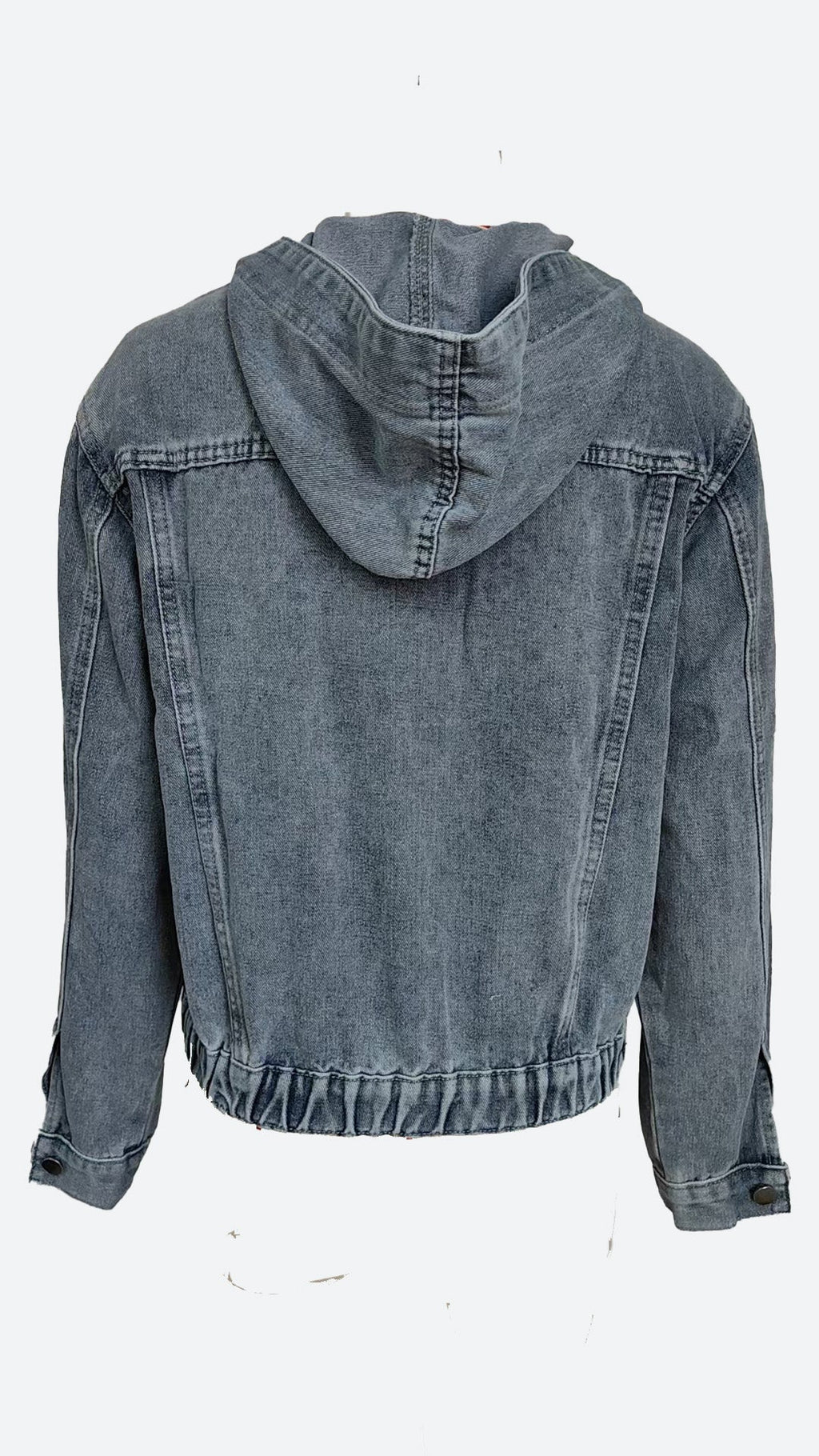 Hooded Button Down Denim Jacket Lavish Daily