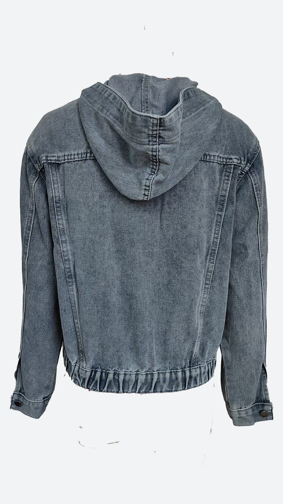 Hooded Button Down Denim Jacket Lavish Daily