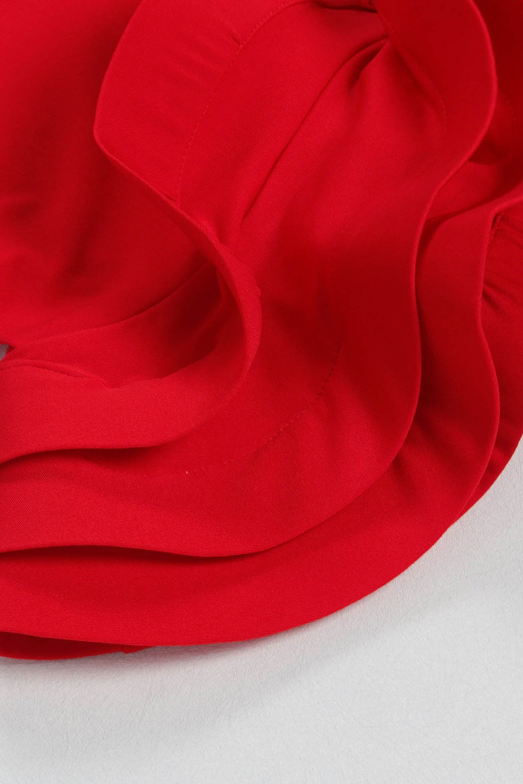 Elegant Ruffle Hem V Neck Wrapped Skirt Dress Lavish Daily