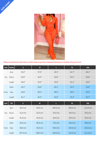 Solid Long Sleeve Zip-Up Tracksuit Lavish Daily
