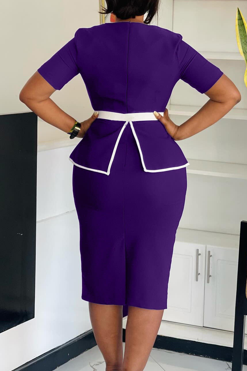 Stretch Bodycon Short-Sleeve Dress Lavish Daily