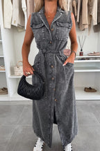 Denim Maxi Dress Lavish Daily