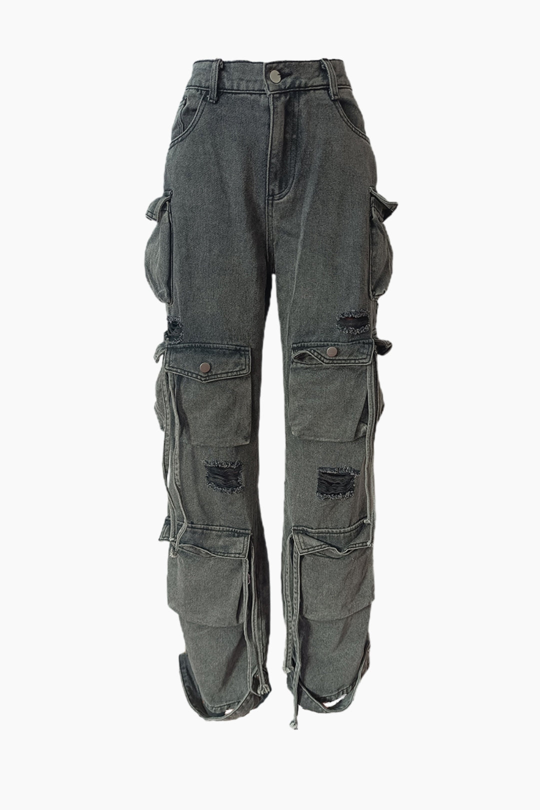 Ripped Wide-leg Jeans Lavish Daily