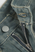 Vintage Distressed Denim Straight Jeans Lavish Daily