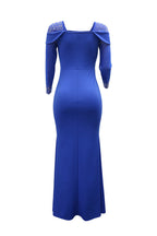 Square Neck Long Sleeve Bodycon Maxi Dress Lavish Daily