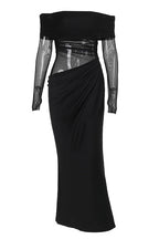 Off-Shoulder Mesh Cutout Bodycon Dress Lavish Daily