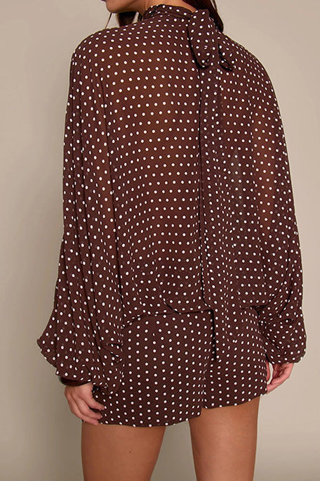Polka Dot Sheer 2-Piece Shorts Set Lavish Daily