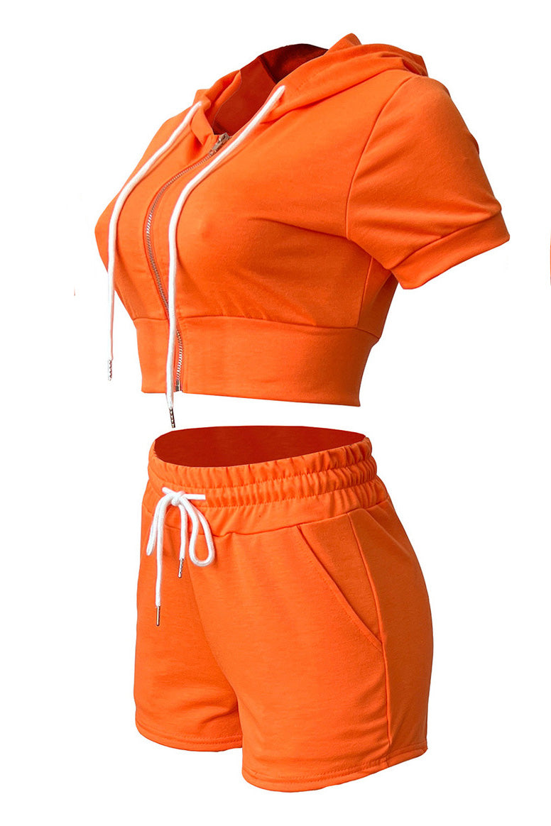 Crop Top Hoodie Short Set Lavish Daily
