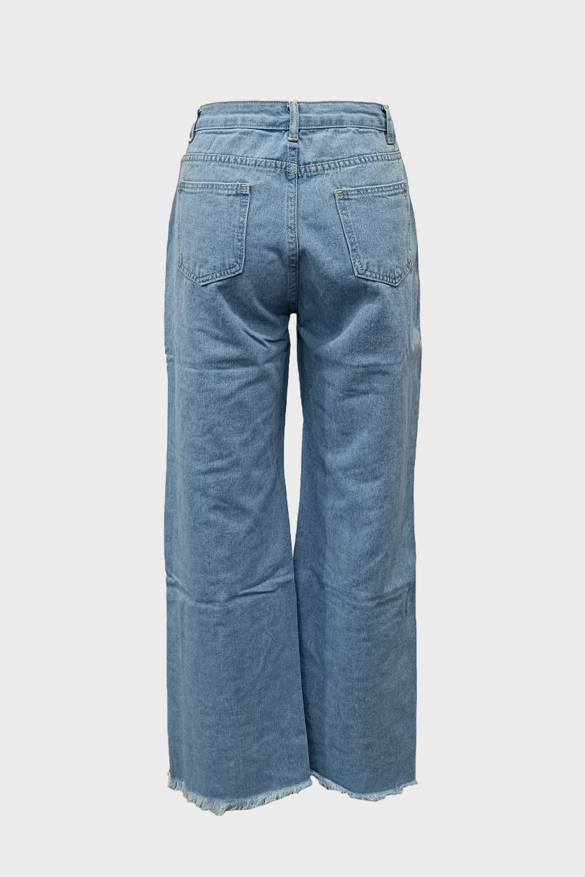 Chic Ripped Straight Leg Jeans Lavish Daily