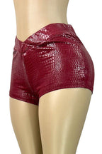 Stretch Faux Leather Bodycon Shorts Lavish Daily
