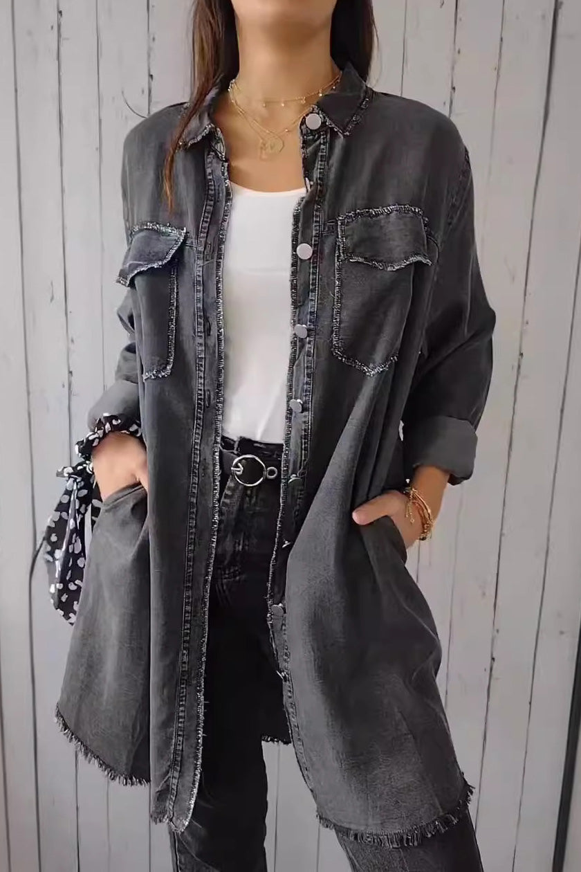 Comfortable Denim Shirt Jacket Lavish Daily