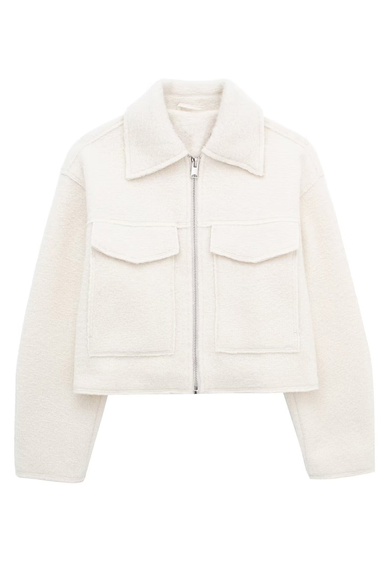 Tweed Cropped Zip Up Jacket Lavish Daily