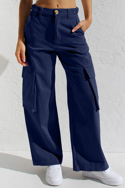 Multi Pocket Cargo Style Women’s Denim Pants Lavish Daily