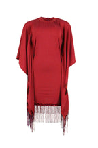Sequin Fringe Batwing Sleeve Bodycon Dress Lavish Daily