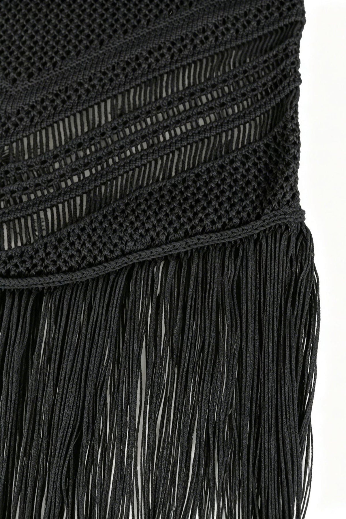 Strapless Crochet Fringe Maxi Dress Lavish Daily