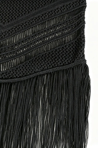 Strapless Crochet Fringe Maxi Dress Lavish Daily