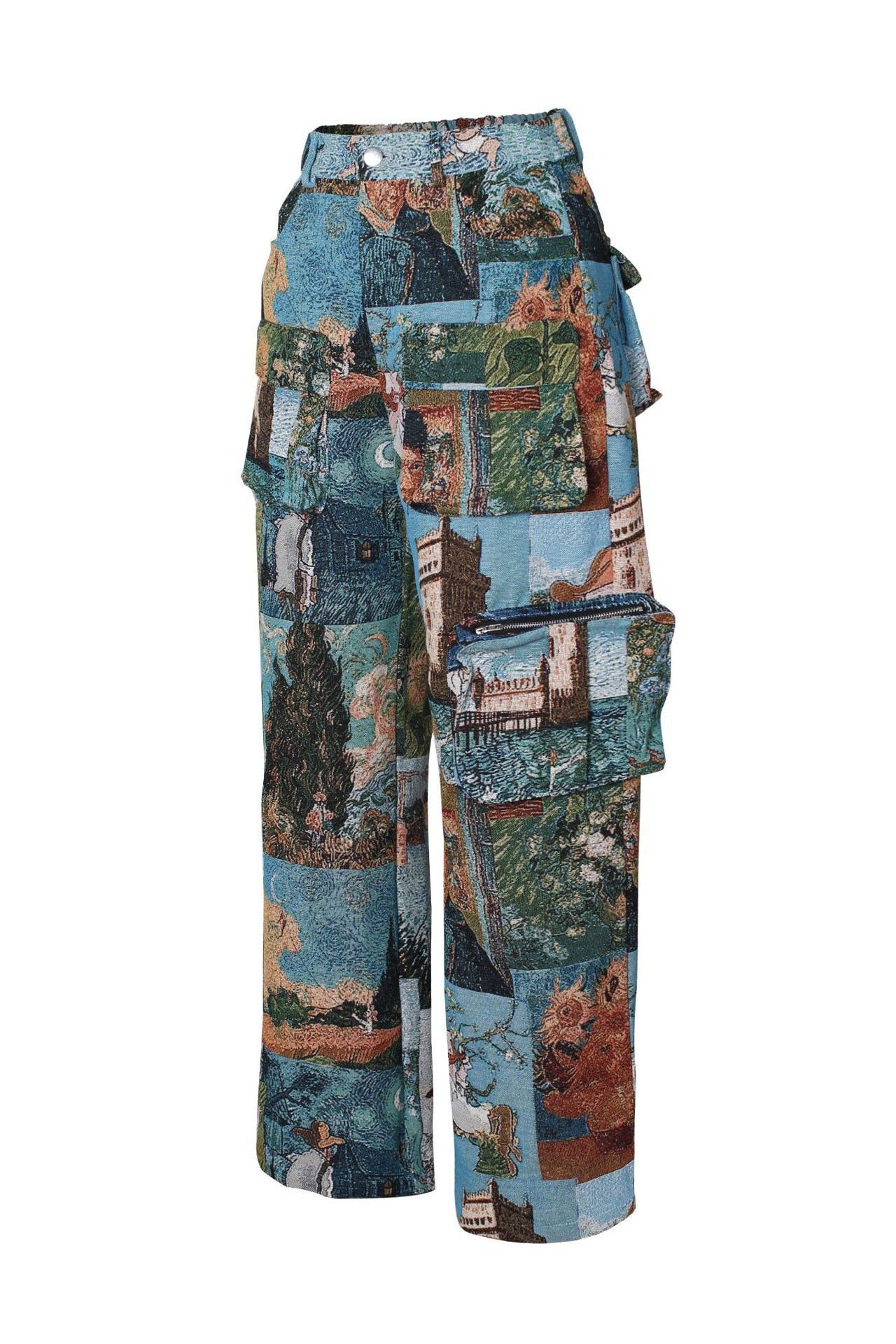 Vintage Casual Jacquard Cargo Pants Lavish Daily