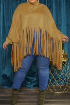 Plus Size Fringe Poncho Lavish Daily