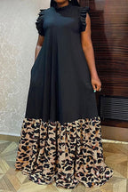 Maxi Dress With Ruffle Sleeve Lavish Daily